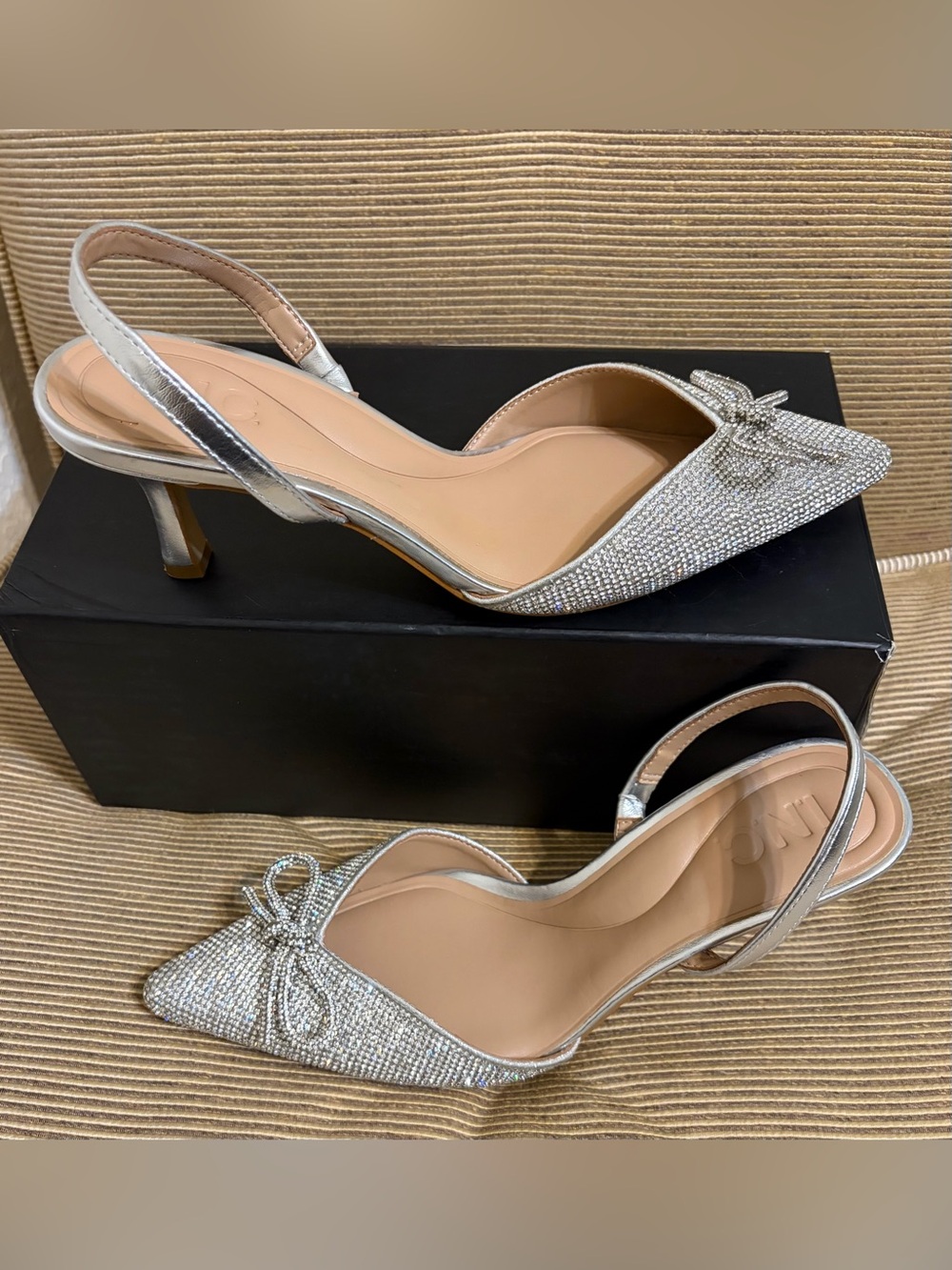 I.N.C. International Concepts Generys Rhinestone Slingback Kitten Heel - Size 5